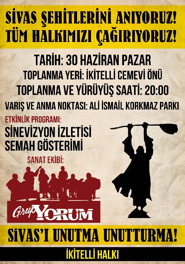 İkitelli Halkından Sivas Anmasına Çağrı - Image 1