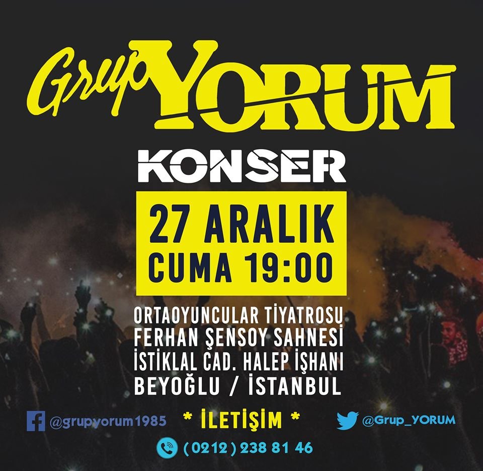 Grup Yorum: 27 Aralık’ta İlle Kavga İlle Konser - Image 1