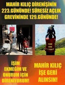 Mahir Kılıç Direnişinin 223. Süresiz Açlık Grevinin 129. Gününde - Image 1