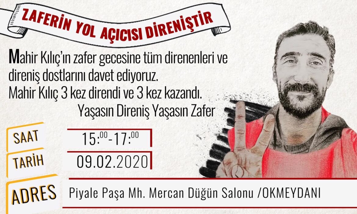 Devrimci İşçi Hareketinden Mahir Kılıç’ın Zafer Gecesine Davet - Image 1