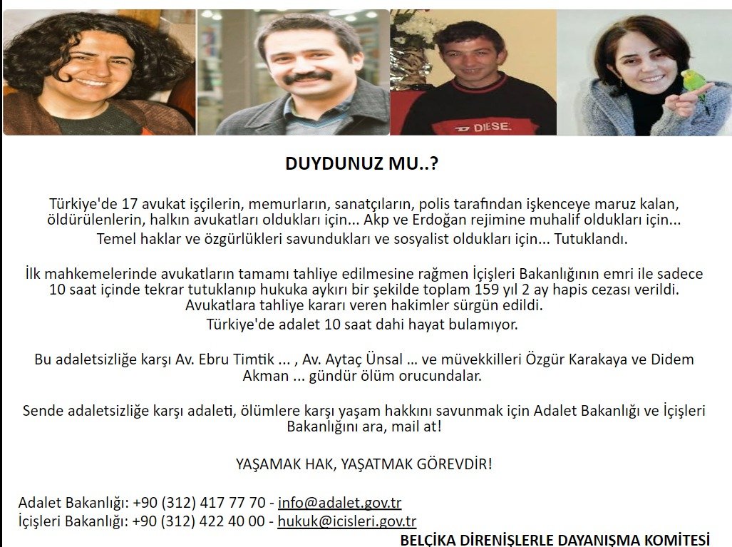 Belçika Anvers’te Ölüm Orucu Direnişçileri İçin Duvar Gazeteleri Asıldı - Image 1