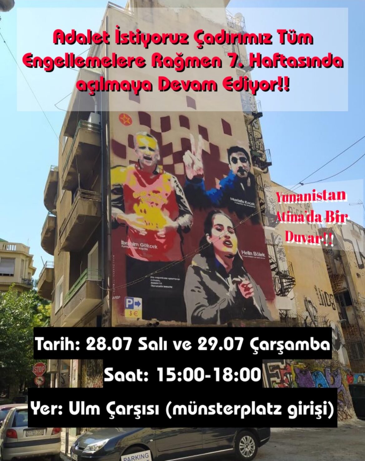Ulm’de Adalet İstiyoruz Çadırımızı Tüm Engellemelere Rağmen Açmaya Devam Edeceğiz - Image 1