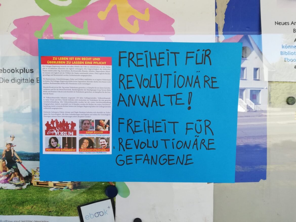 İsviçre Dev-Genç Ölüm Orucu Direnişçileri İçin Aargau Kanton’unda Duvar Gazetesi Astı - Image 1