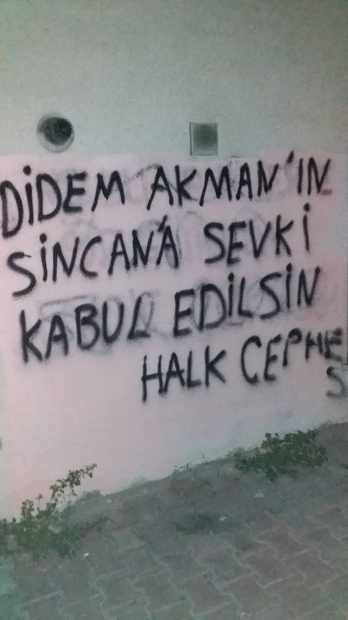 Çayan Mahallesi’nde Didem Akman İçin Yazılama Yapıldı - Image 1
