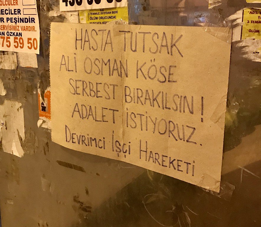 Devrimci İşçi Hareketi Ali Osman Köse İçin Duvar Gazetesi Astı - Image 1