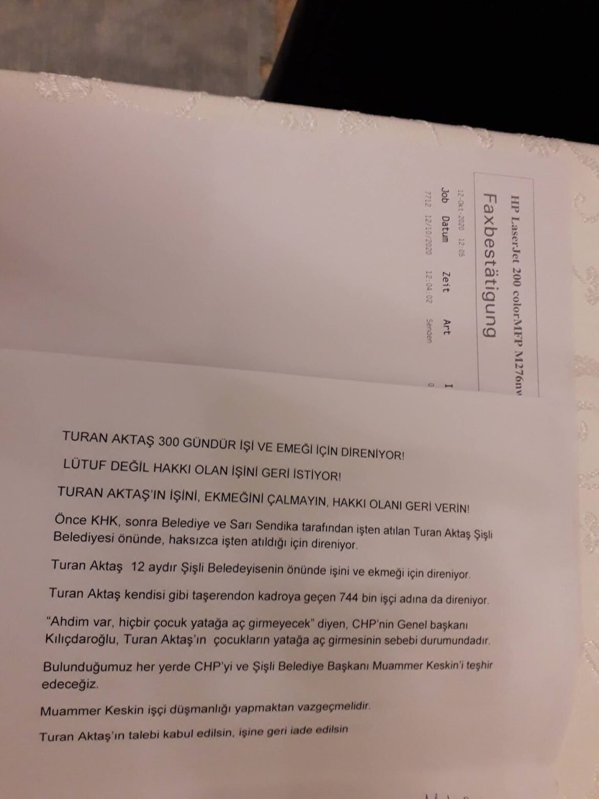 Duisburg Adalet İstiyoruz Komitesi Turan Aktaş’ı Sahiplenmeye Devam Ediyor - Image 1
