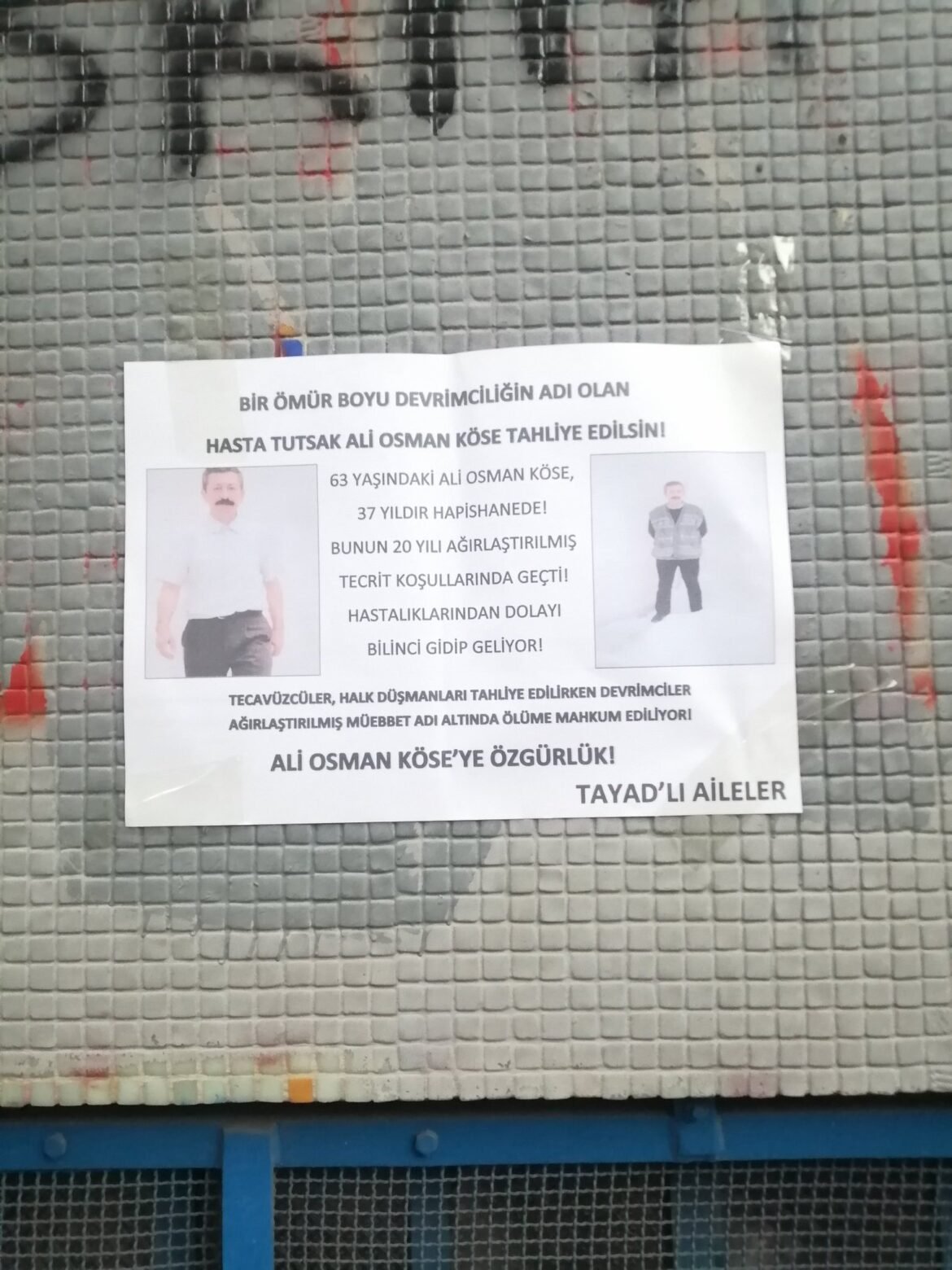 Okmeydanı Halk Cephesi: Mehmet Özdemir ve Ali Osman Köse İçin Afiş Çalışması Yaptı - Image 1