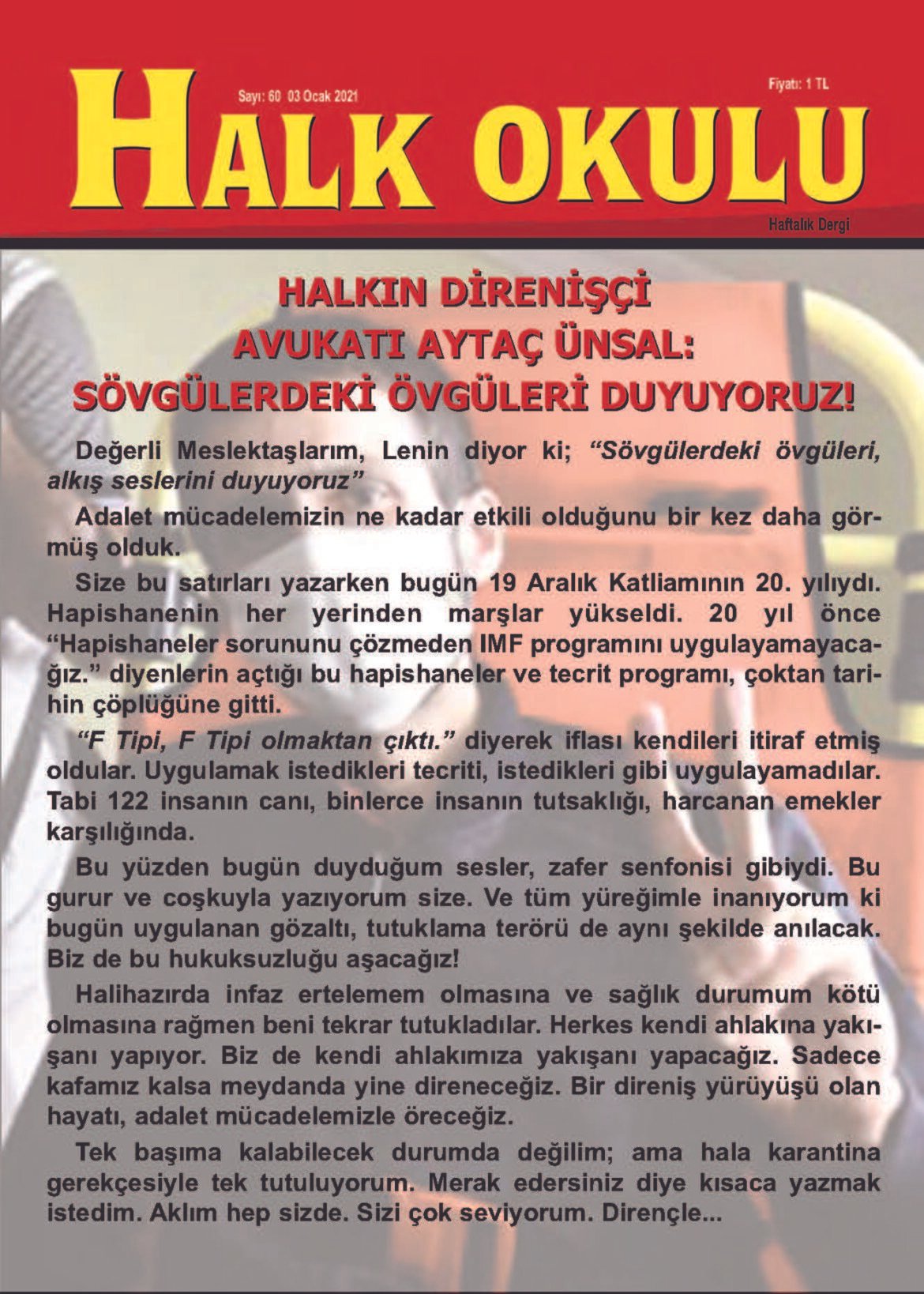 Halk Okulu 60. Sayısı Çıktı - Image 1