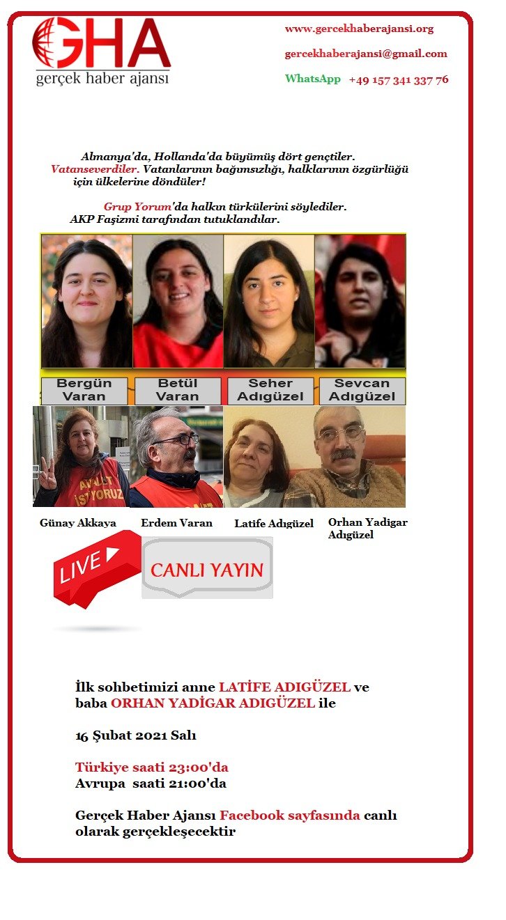 Gerçek Haber Ajansından Röportaj: Bu Akşam Seher Ve Sevcan Adıgüzel İn Ailesi İle Canlı Yayında Buluşacaklar - Image 1