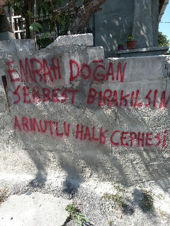 Armutlu Halk Cephesinden Emrah Doğan İçin Yazılama - Image 1