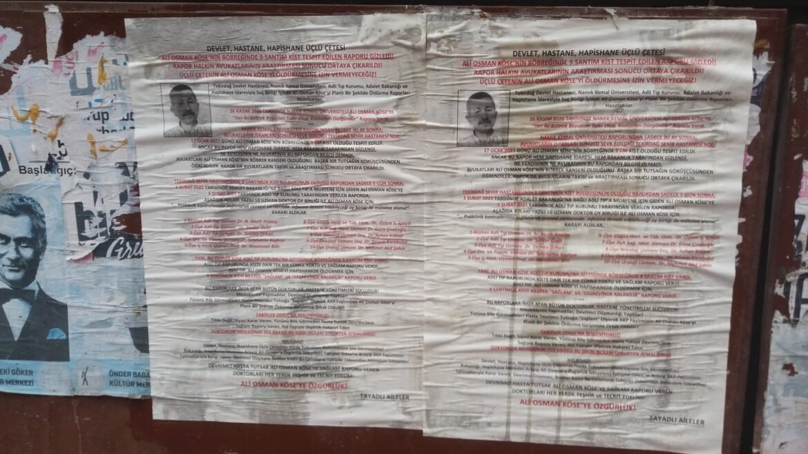 Okmeydanı Hasta Tutsak Ali Osman Köse İçin Duvar Gazetesi Çalışması Yapıldı - Image 1