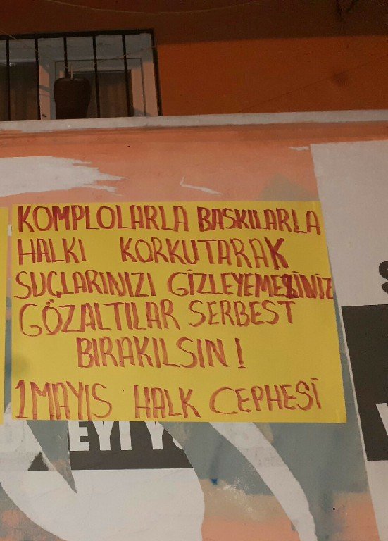 Bir Mayıs Halk Cephesinden Yazılama ve Duvar Gazetesi Çalışması - Image 1