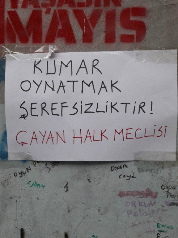 Çayan Halk Meclisi Kumara Karşı Duvar Gazetesi Astı - Image 1