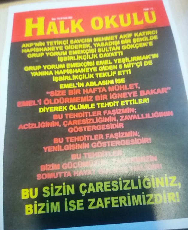Okmeydanı Halk Cephesi: Halk Okulu Dergisi Susturulamaz - Image 1
