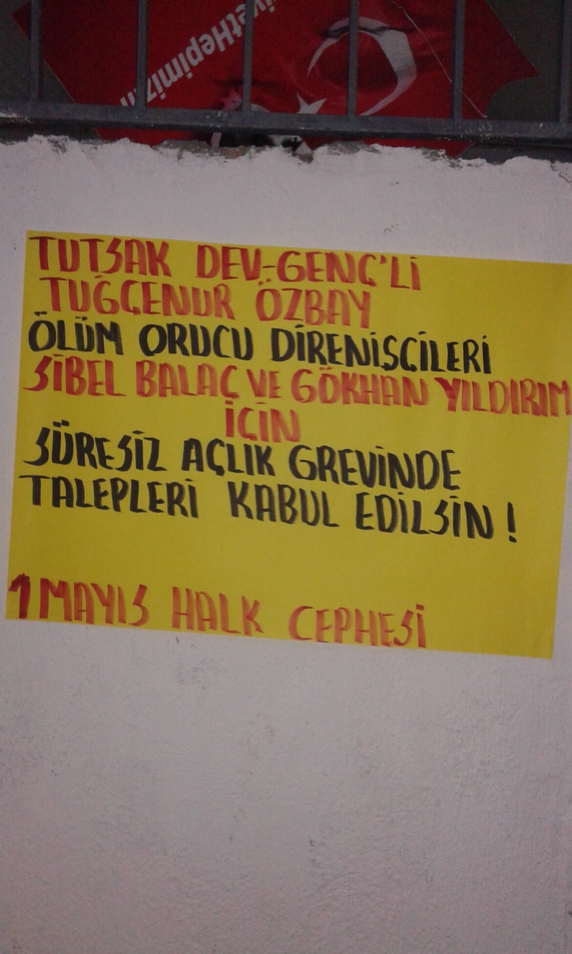 Bir Mayıs Halk Cephesi: Tuğçenur Özbay Onurumuzdur - Image 1