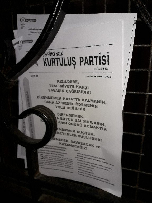 Cephe Milislerinden Kuşlama ve Parti Bülteni Dağıtımı - Image 1