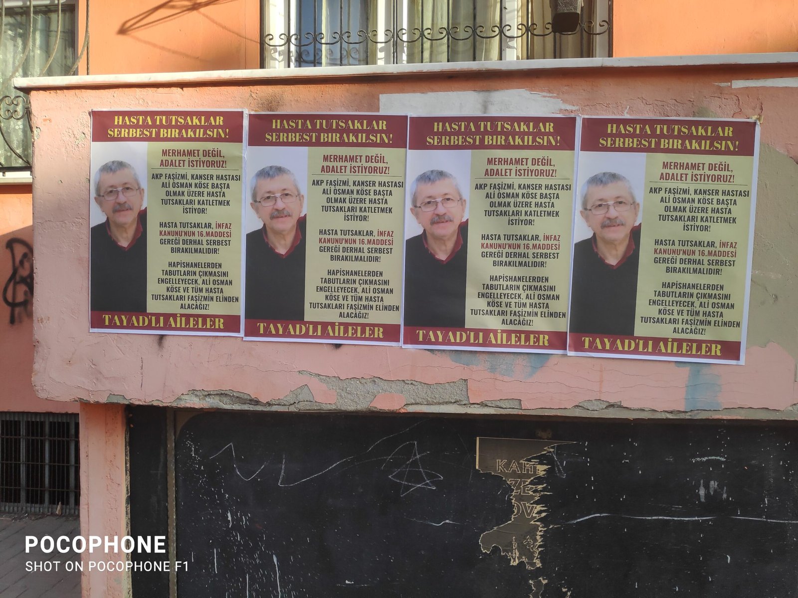 Bir Mayıs Halk Cephesi: Hasta Tutsak Ali Osman Köse İçin Afiş Astı - Image 1