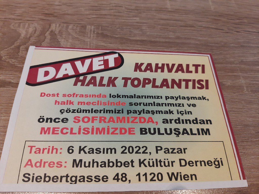 Viyana’da Halk Kahvaltısı ve Toplantısına Çağrı - Image 1