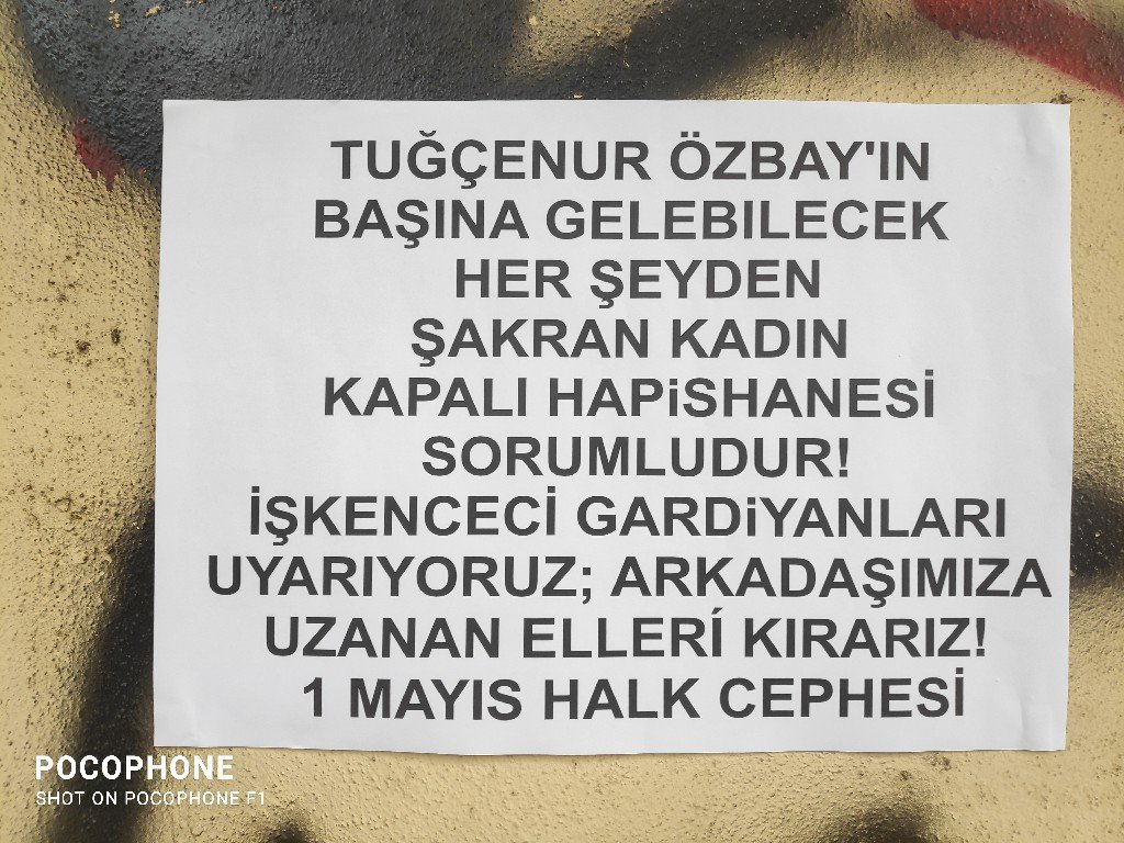 Bir Mayıs Halk Cephesi Tuğçenur Özbay ile İlgili Ozalit Çalışması Yaptı - Image 1