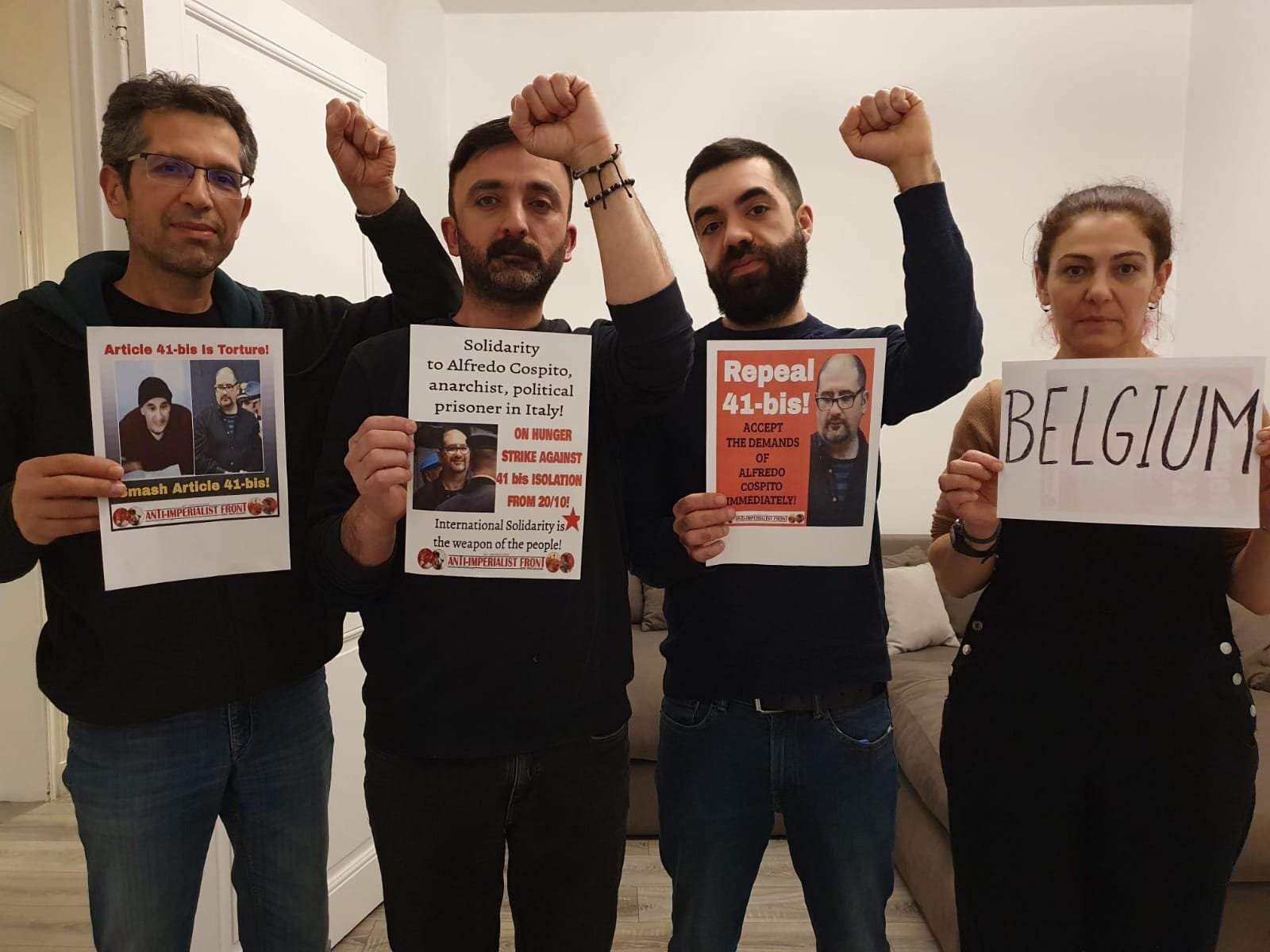Anti Emperyalist Cephe’nin Çağrısıyla Açlık Grevinde Olan İtalyan Anarşist Tutsak Alfredo Cospito İçin Bir Günlük Destek Açlık Grevi Yapıldı - Image 1