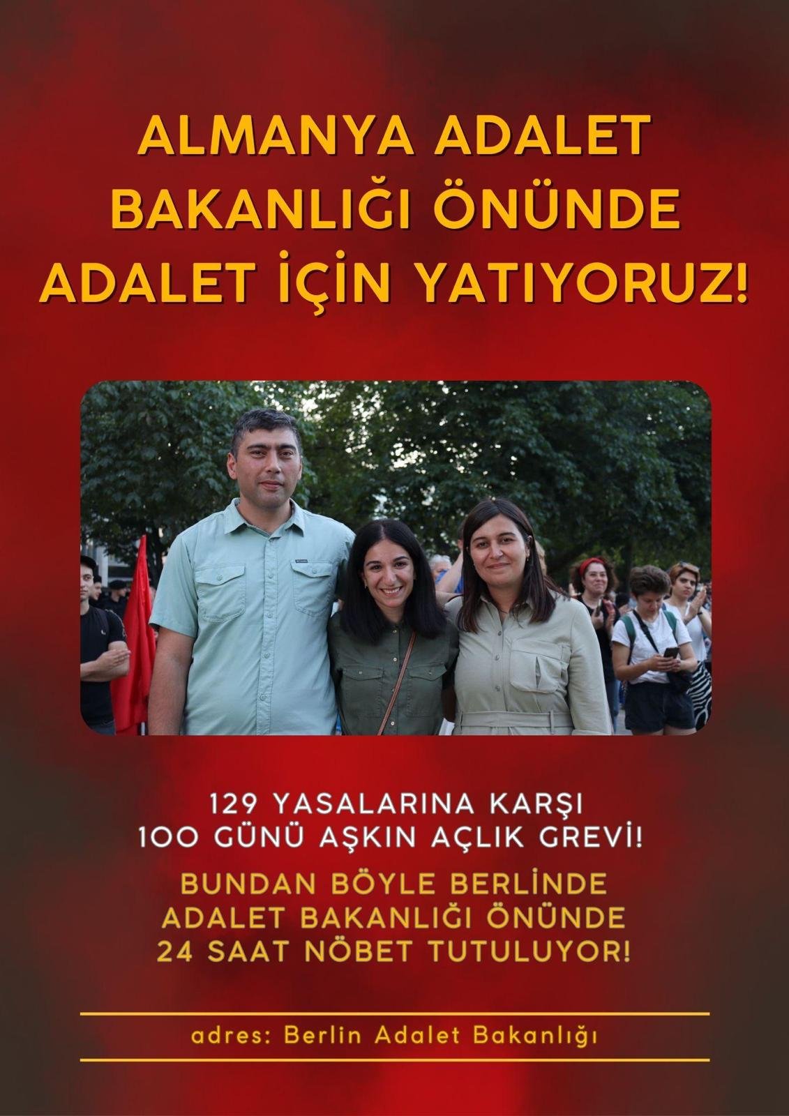 Açlık Grevi Direnişçileri Almanya Adalet Bakanlığı Önünde Yatma Ve Sürekli Nöbet Tutma Kararı Aldılar - Image 1
