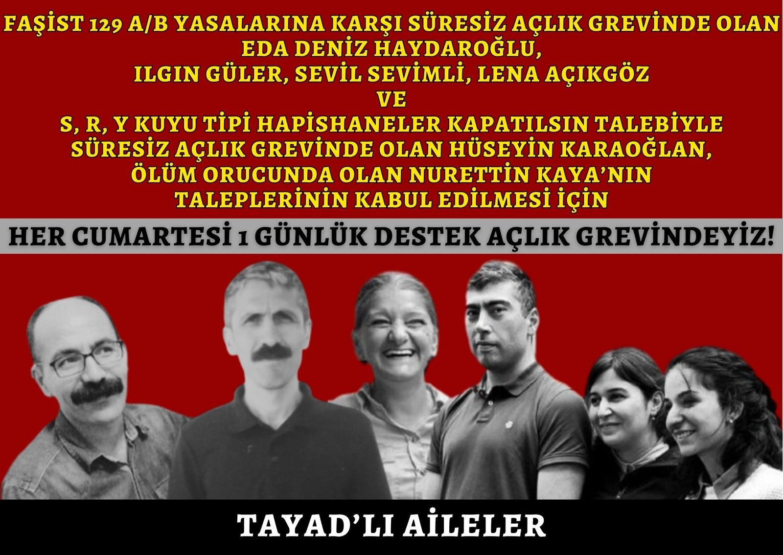 TAYAD’lı Aileler: Evlatlarımız İçin Her Cumartesi Bir Günlük Destek Açlık Grevindeyiz - Image 1