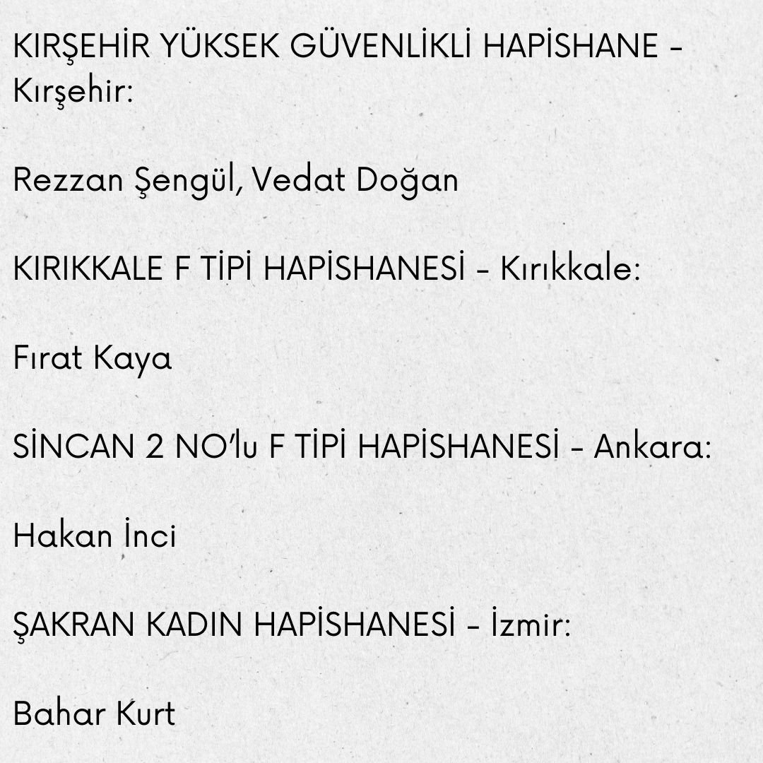 Grup Yorum: Tutsaklarımızı Yalnız Bırakmayalım, Mektup Yazalım - Image 3 Grup Yorum: Tutsaklarımızı Yalnız Bırakmayalım, Mektup Yazalım - Image 3