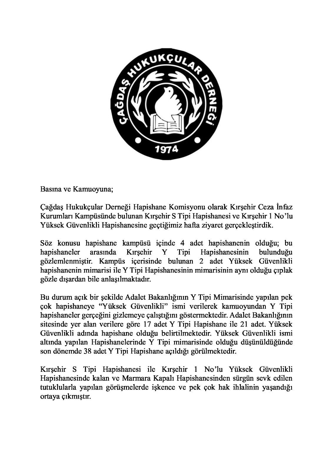 ÇHD-Hapishane Komisyonu: Y Tipi ve S Tipi Hapishaneler Kapatılsın! - Image 1