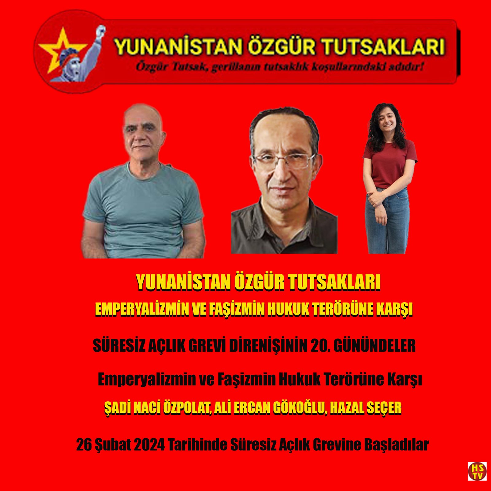 Yunanistan Özgür Tutsakları: Adaletsizliğe Karşı Süresiz Açlık Grevinin 20. Günündeler - Image 1