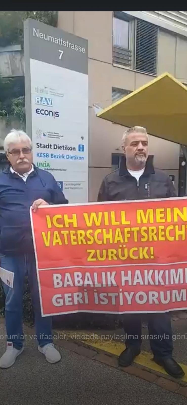 İsviçre’de Babalık Hakkı Direnişi 42. Gününde - Image 2 İsviçre’de Babalık Hakkı Direnişi 42. Gününde - Image 2