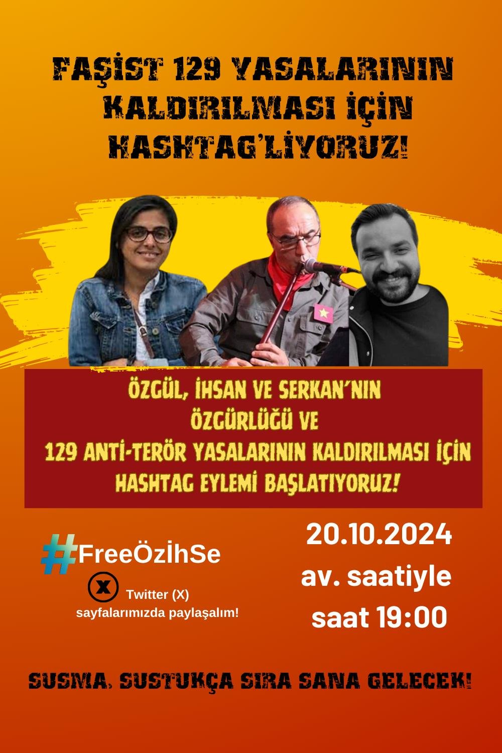 Faşist 129 Yasalarının Kaldırılması İçin Tüm Halkımızı Hastag ve Sosyal Medyalarda Paylaşmaya Davet Ediyoruz - Image 1
