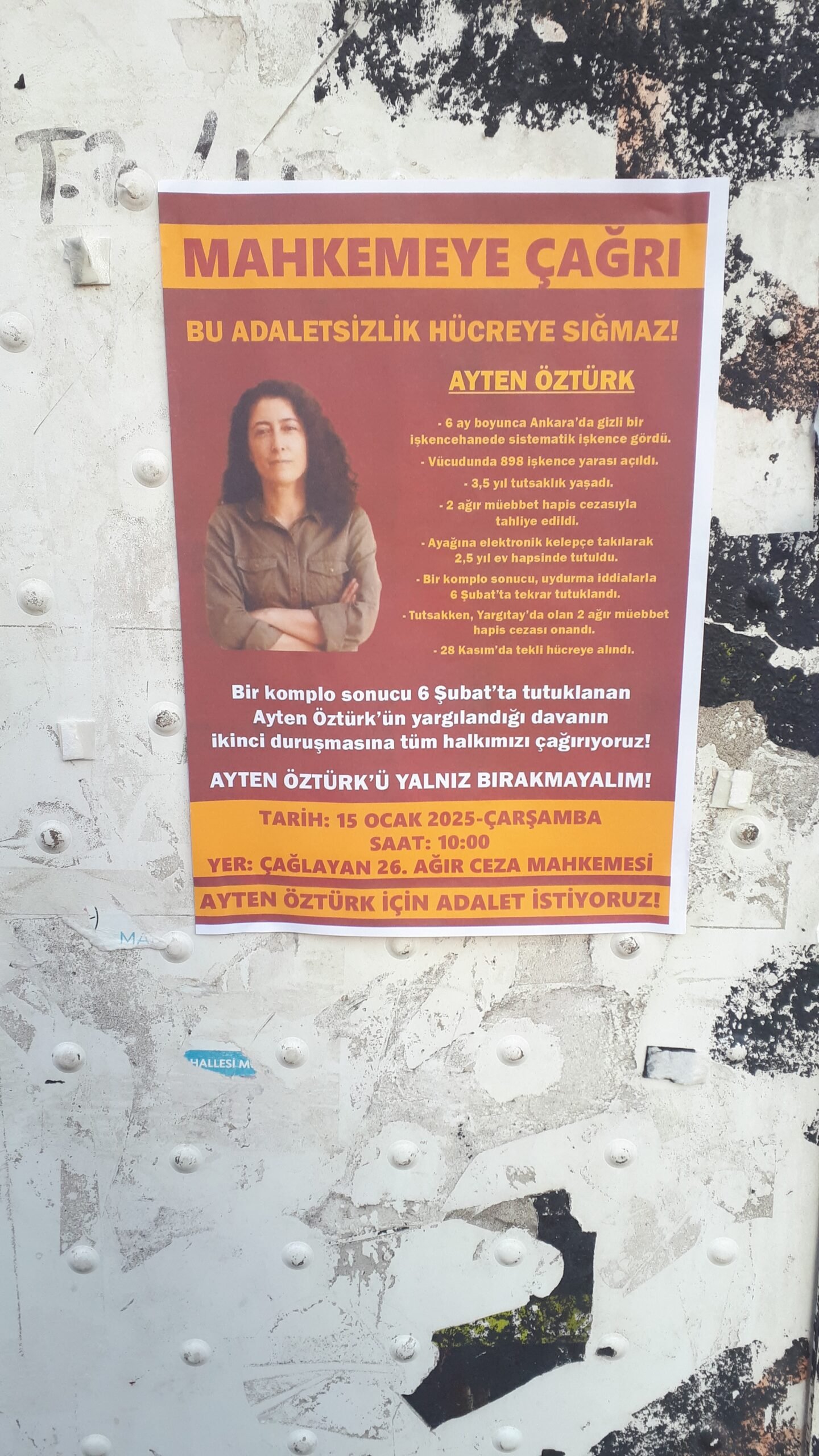 Bir Mayıs Mahallesinde Ayten Öztürk’ün Mahkemesine Çağrı İçin Duvar Gazetesi Çalışması Gerçekleştirildi - Image 1