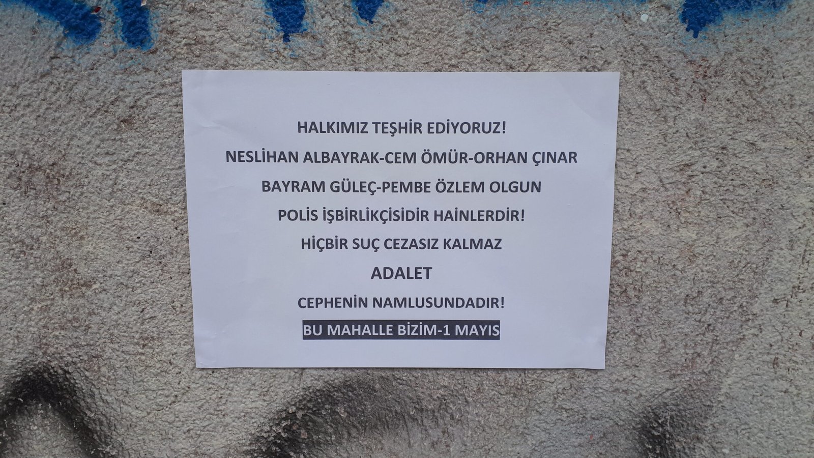 Bu Mahalle Bizim-1 Mayıs İşbirlikçileri Halka Teşhir Eden Duvar Gazetesi Yaptılar - Image 1