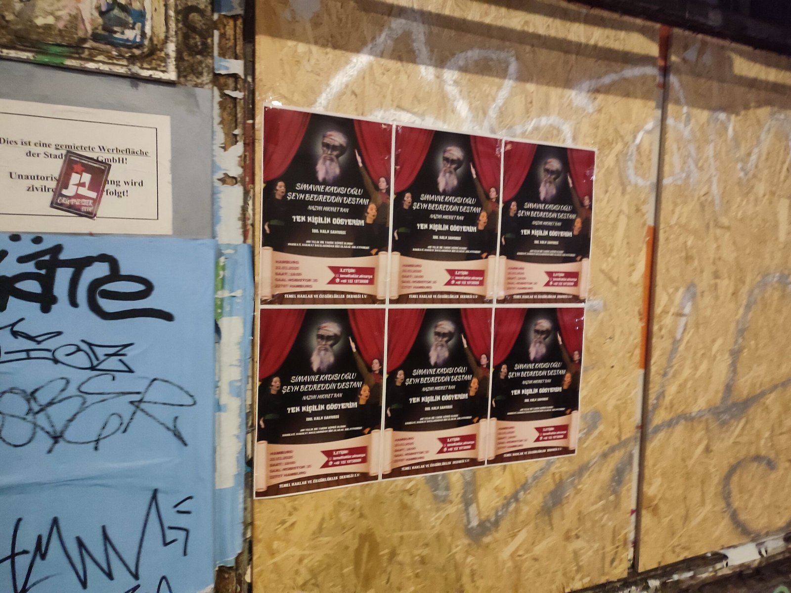 Hamburg’un Schanze Mahallesi Şeyh Bedreddin Afişleriyle Donatıldı - Image 1