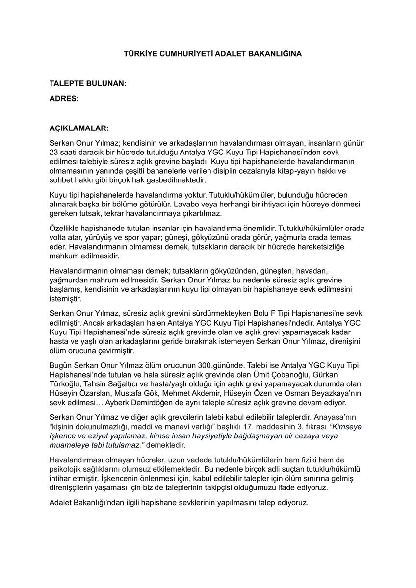 TAYAD’lı Aileler Çağlayan Adliyesine Kuyu Tipi Ölüm Hücrelerinin Kapatılması için Suç Duyurusunda Bulundu - Image 1