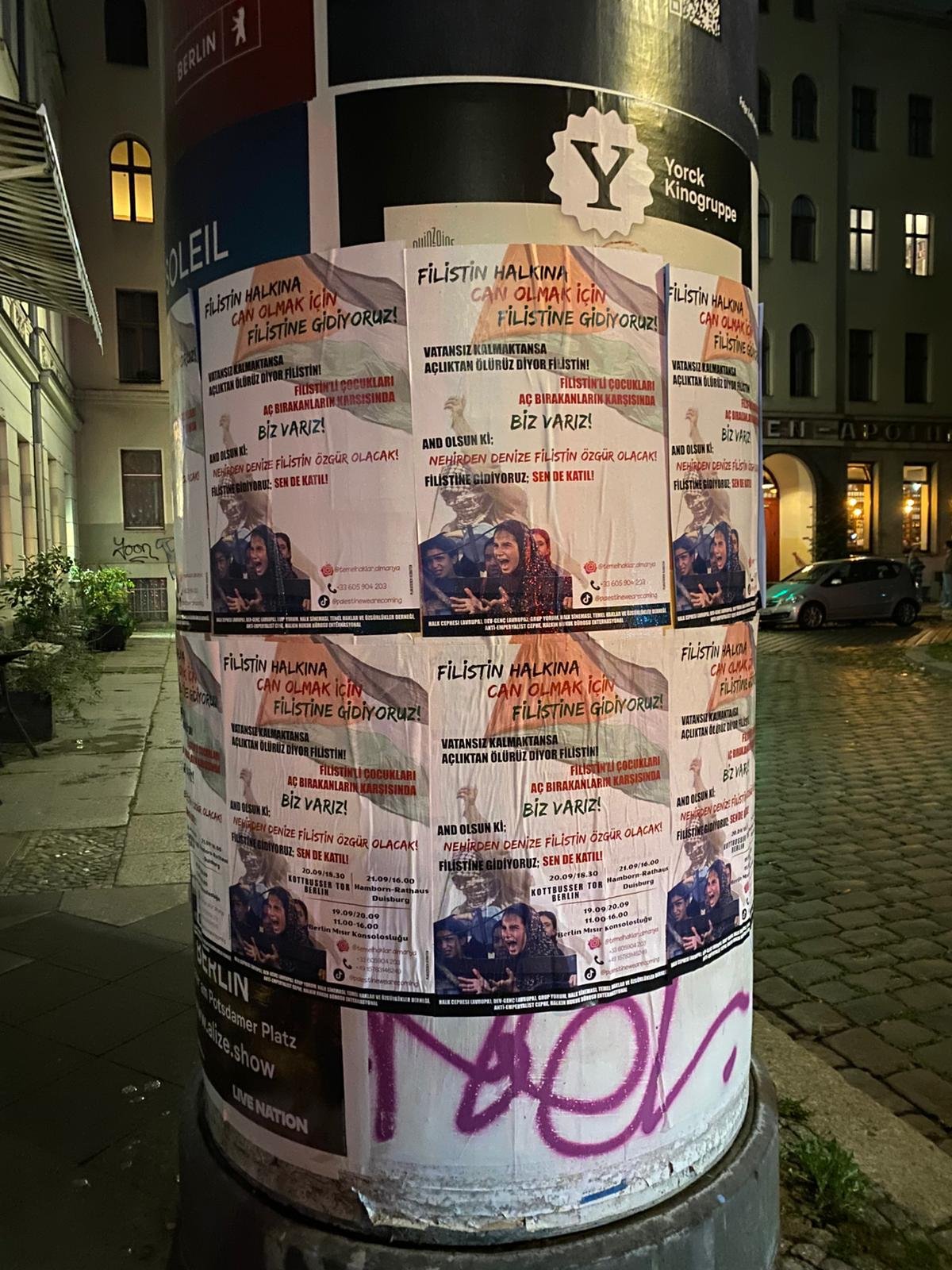 Almanya Berlin Kreuzberg’de “Filistin’e Gidiyoruz Sen De Katıl” Kampanyasının Afişleri Asıldı - Image 1