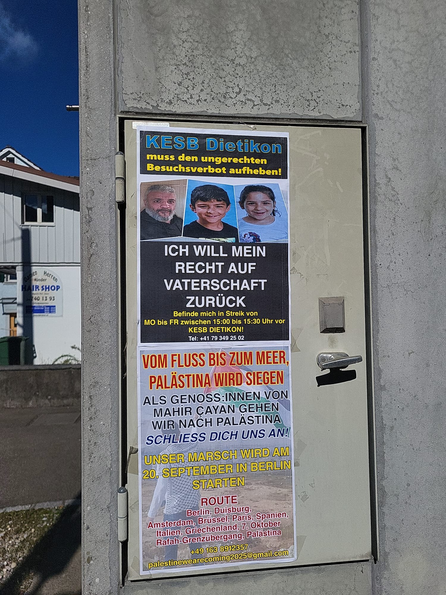 Dietikon’da “Babalık Hakkı” Direnişine Destek Afişlemesi Yapıldı - Image 1
