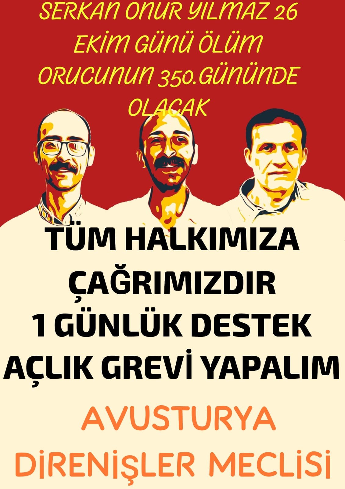 Avusturya Direnişler Meclisi: 26 Ekim’de 1 Günlük Destek Açlık Grevine Çağrı - Image 1