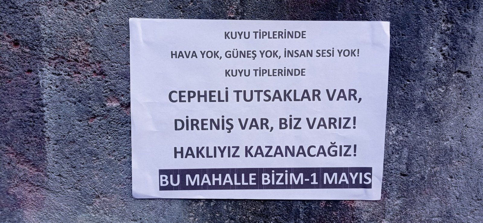 Bu Mahalle Bizim-1 Mayıs: Kuyu Tiplerindeki Direnişleri Anlatan Duvar Gazeteleri Asıldı - Image 1