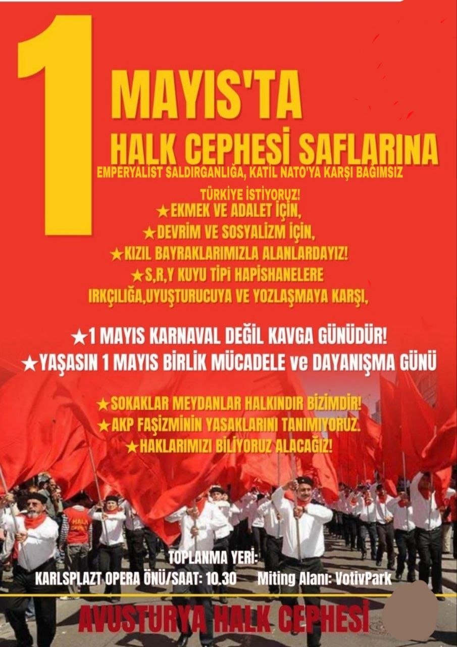 Avusturya’nın 4 Şehrinde 1 Mayıs’ta Alanlardayız! - Image 1