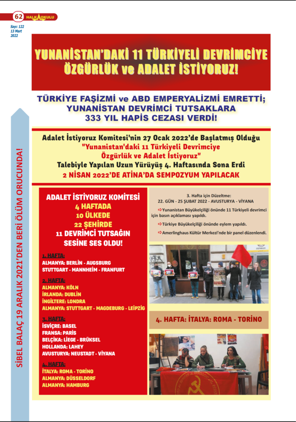 Siyasi Gerçekler Komitesi’nin 5. Açıklaması: Yunanistan’da Tutsak Olan 11 Devrimci İçin Uzun Yürüyüş - Image 1