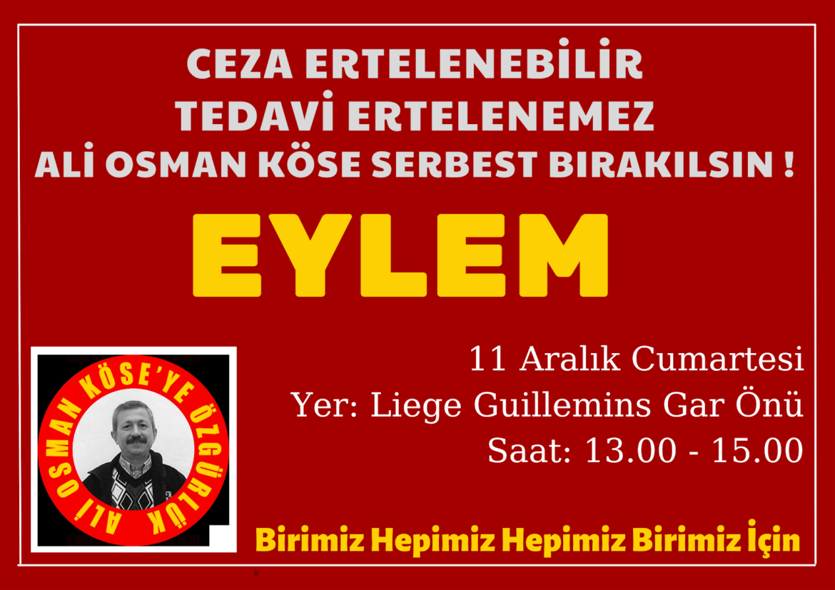 Belçika Halk Cephesi’nden Ali Osman Köse’ye Özgürlük Eylemine Çağrı - Image 1