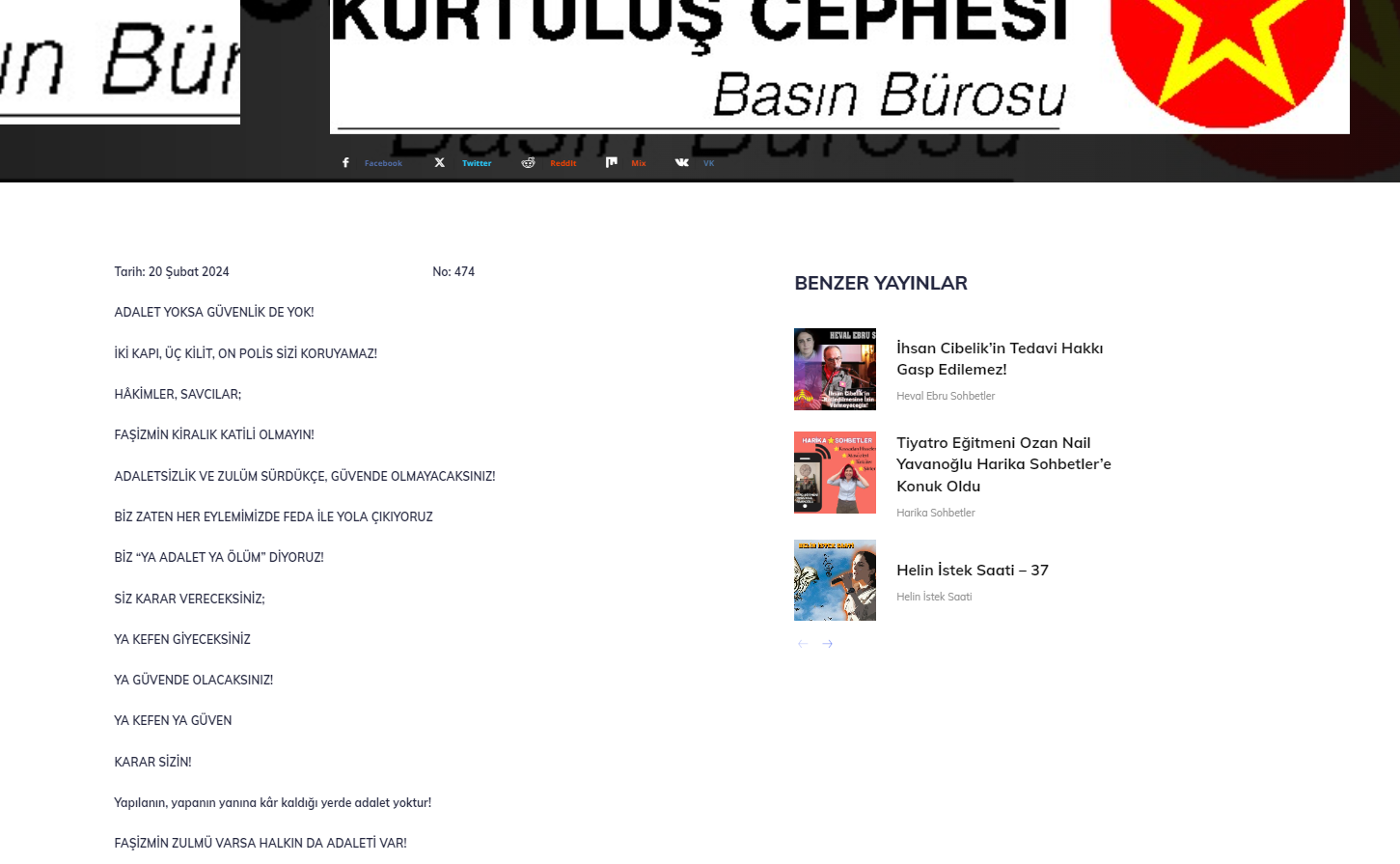 Halkın Sesi Radyo: 2000 Kişi ve Kuruma Çağlayan Adliyesi Eylemi Açıklaması Gönderildi - Image 1
