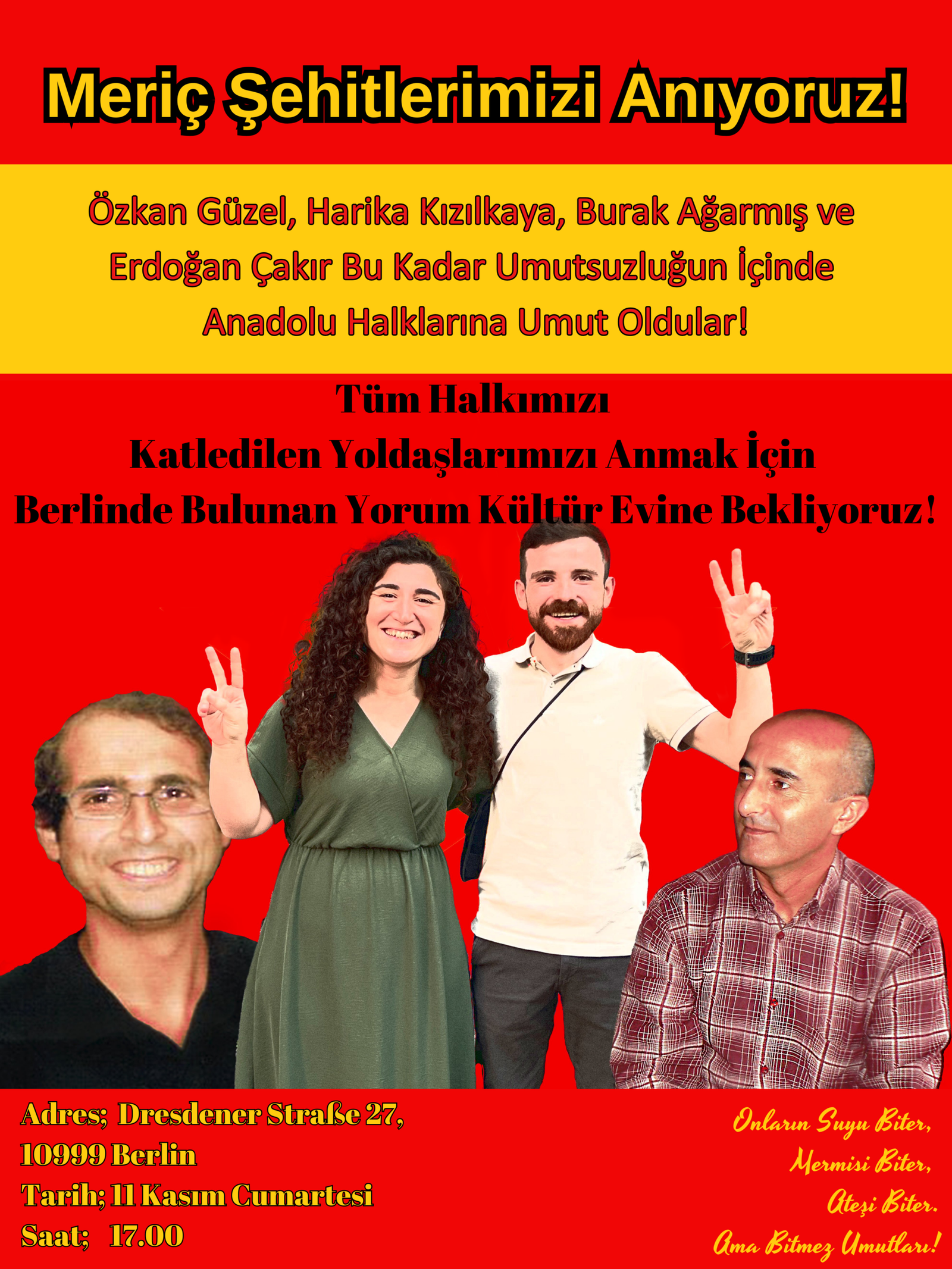 Berlin’de Meriç Şehitlerimizi Anıyoruz - Image 1