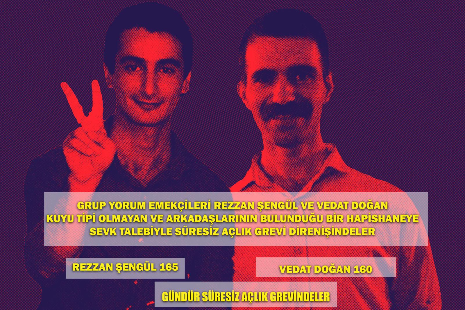 Grup Yorum Üyeleri Rezzan Şengül 165 Vedat Doğan 160 Gündür Kuyu Tipi Hapishanelere Karşı Süresiz Açlık Grevinde - Image 1