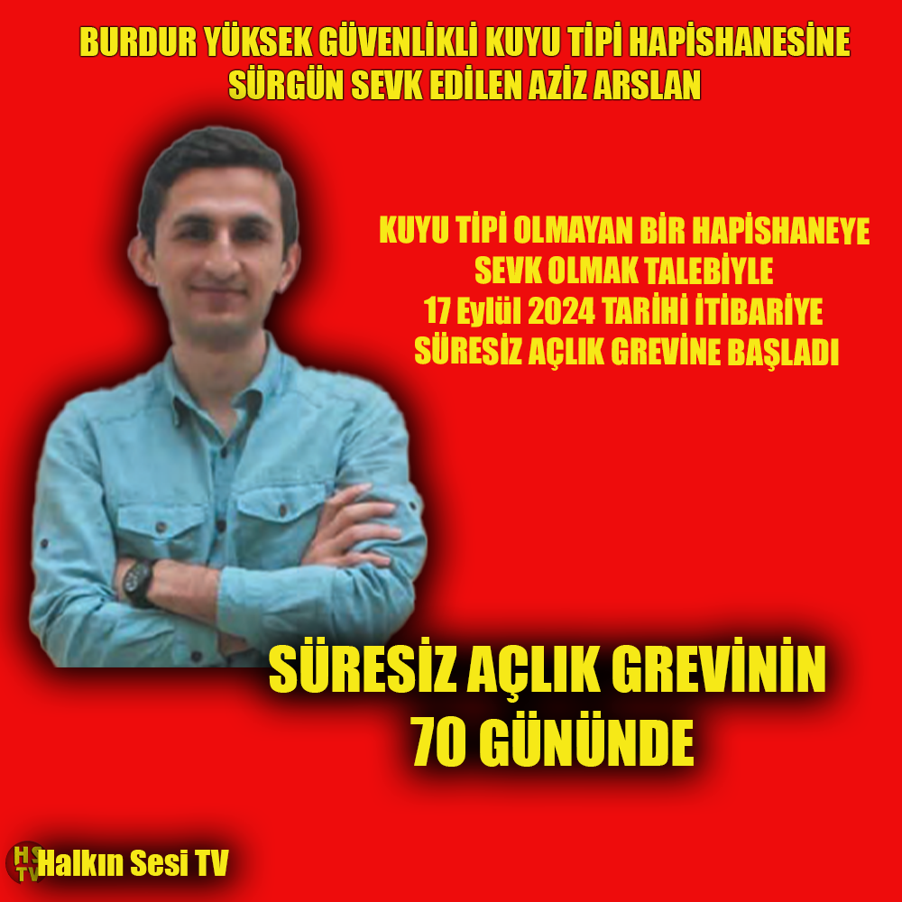 Abdurrahman Aziz Aslan Kuyu Tipi Hapishanelere Karşı Başlatmış Olduğu Süresiz Açlık Grevinin 70. Gününde - Image 1